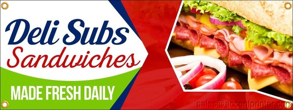 Deli Sandwiches Food Fair Truck Restaurant Vinyl Banner Sign With Grommets