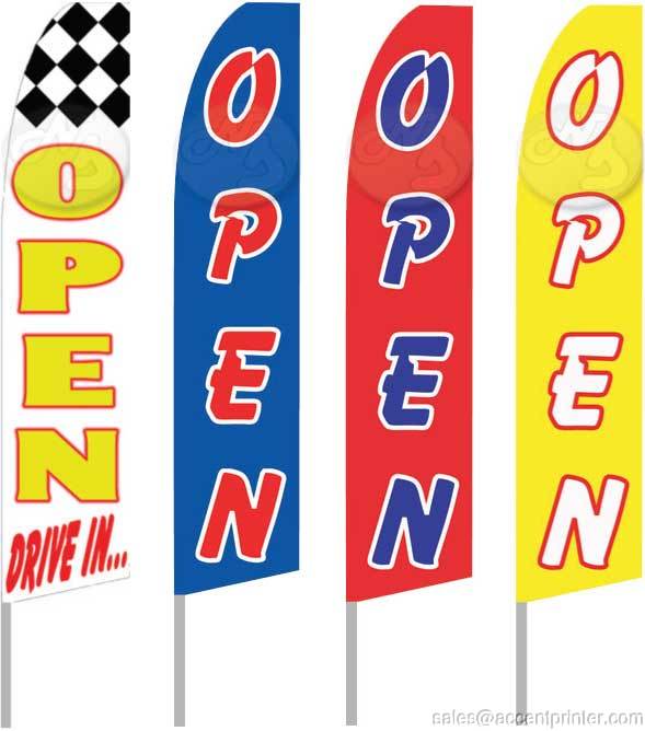 NEW "OPEN" FEATHER FLAG BANNER SIGNS. SAME DAY SHIP. eBay