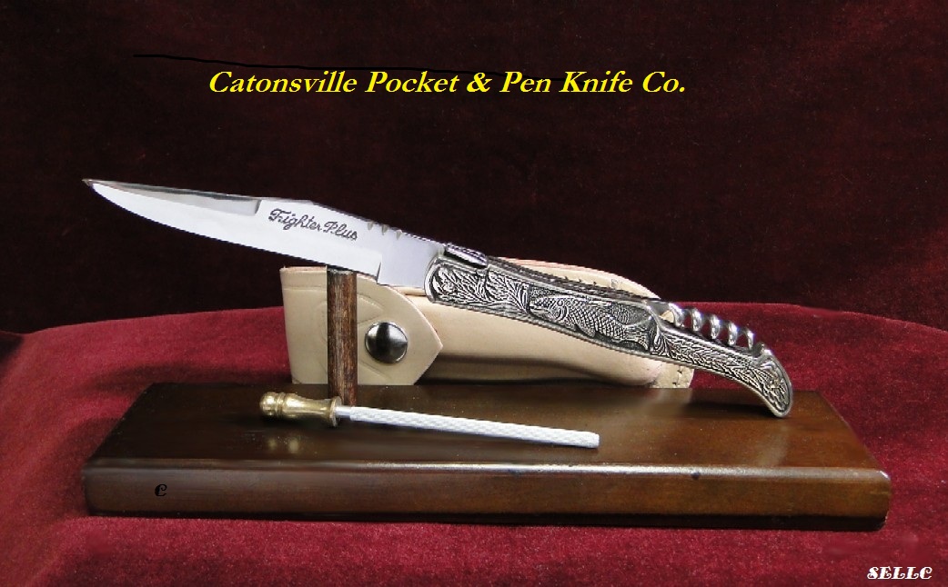 Catonsville Pocket & Pen Knife Co. Fighter Plus Cast Brass Fishing