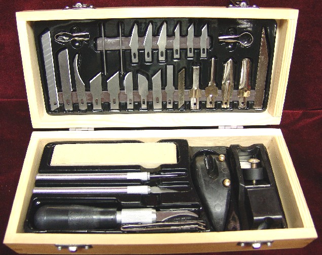 35 piece Prof Boxed Marquetry Knife & Tool Set new
