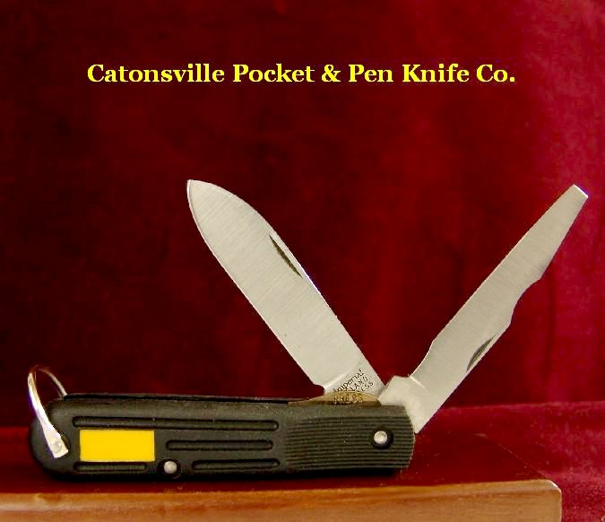 Catonsville Pocket & Pen Knife Co. Imperial, Ireland 2 Blade Electrician Pocket Knife with Hasp