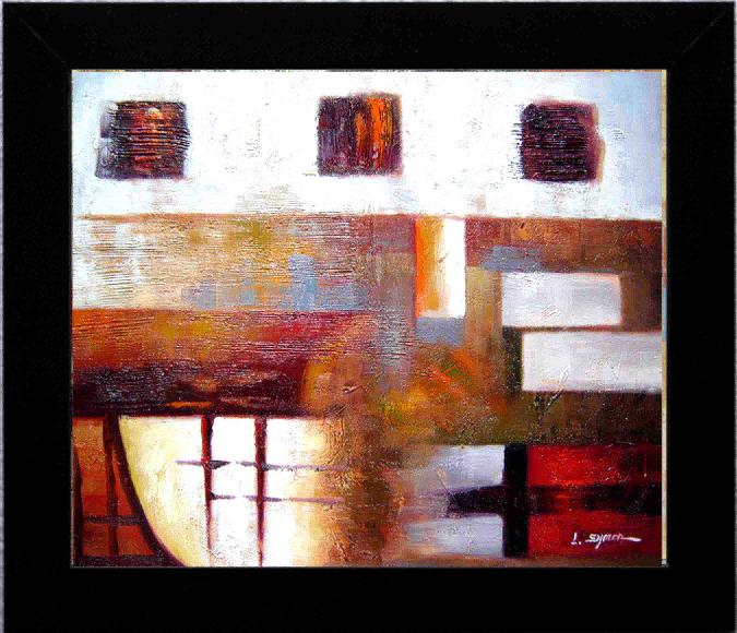 Modern Abstract Art Large Oil Paintings Mixed Shapes 