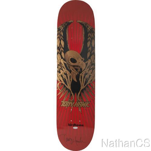 Tony Hawk Signed Red Wings Skateboard Deck -STEINER COA