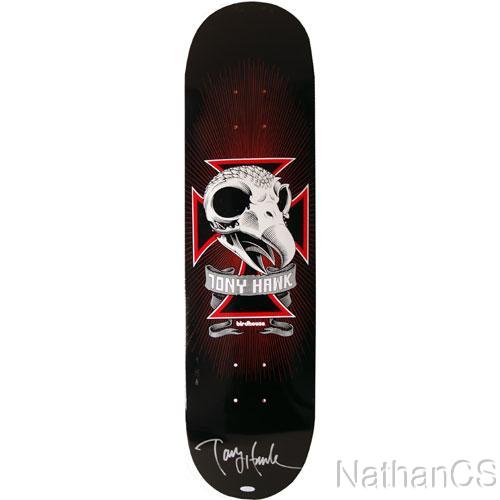 Tony Hawk Signed Hawk Skull 2 Black Skateboard-STEINER