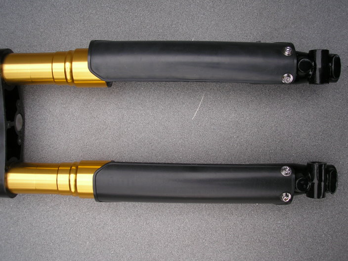 GOLD UPSIDE DOWN FORKS FOR PIT BIKE. INC CLAMPS