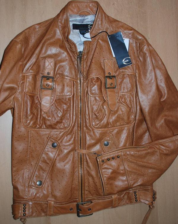 AUTHENTIC JUST CAVALLI $3750 OSTRICH LEATHER JACKET M