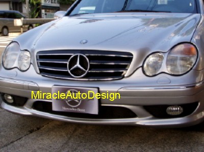 Mercedes w203 black front grill #3