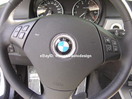 Bmw steering wheel emblem crystal #7