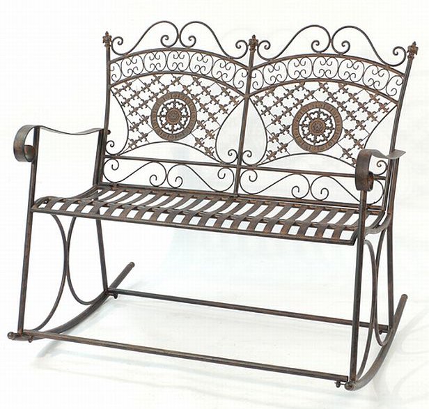 Schaukelbank "Avis" 18832 Gartenbank Schaukel aus Metall Gartenschaukel