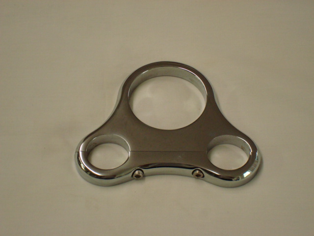 CHROME PLATED BILLET ALUM. SINGLE GAUGE MT FOR HARLEYS