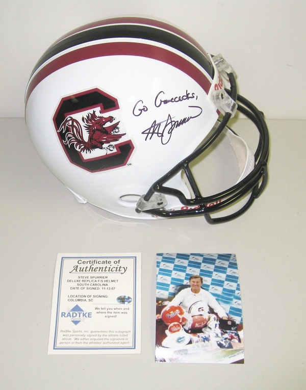 STEVE SPURRIER AUTO SOUTH CAROLINA FULL SIZE HELMET