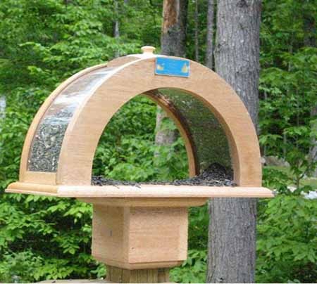 Details about Coveside Large Post Mount Arched Bird Feeder