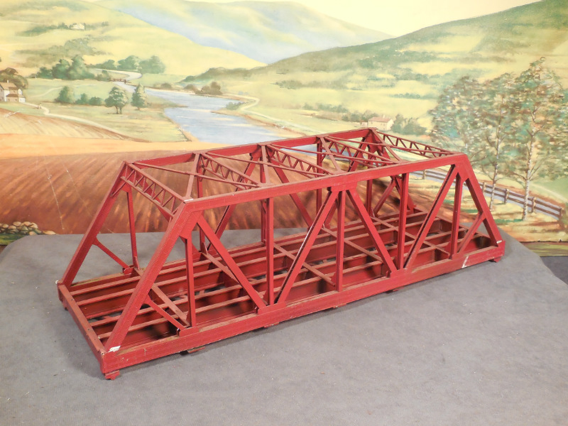HO 187 BUILT Model DOUBLETRACK GIRDER TRUSS RAILROAD BRIDGE Red Oxide