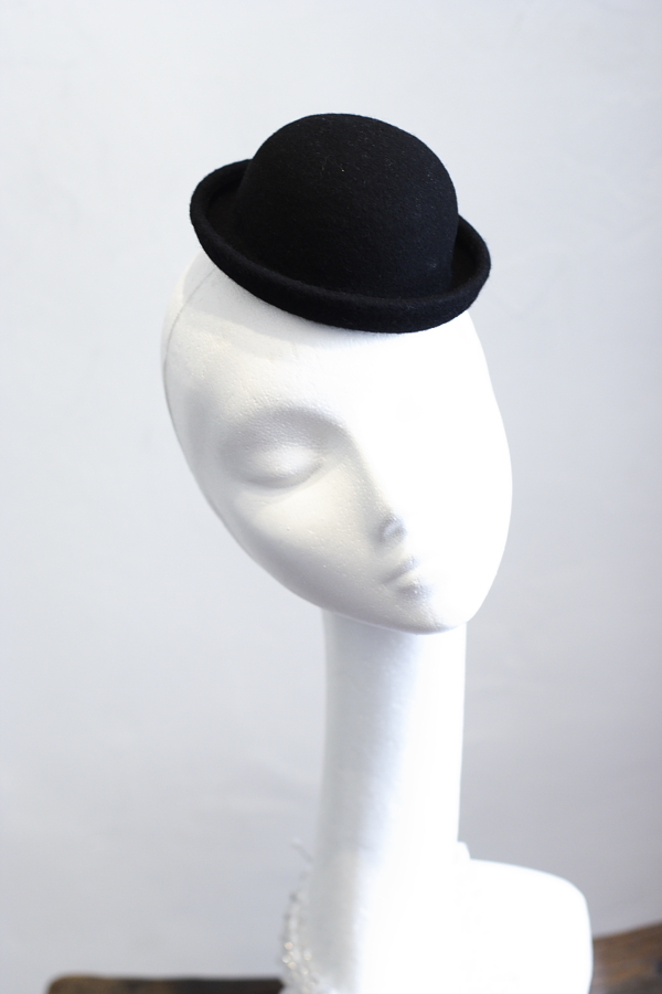 Black Wedding Party Fascinator Felt Mini Top Hat NEW 