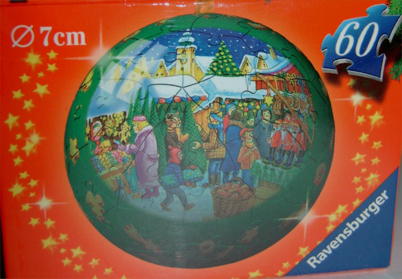 Ravensburger Christmas Puzzle Ball City Scene 60 Piece 3D Tree Ornament