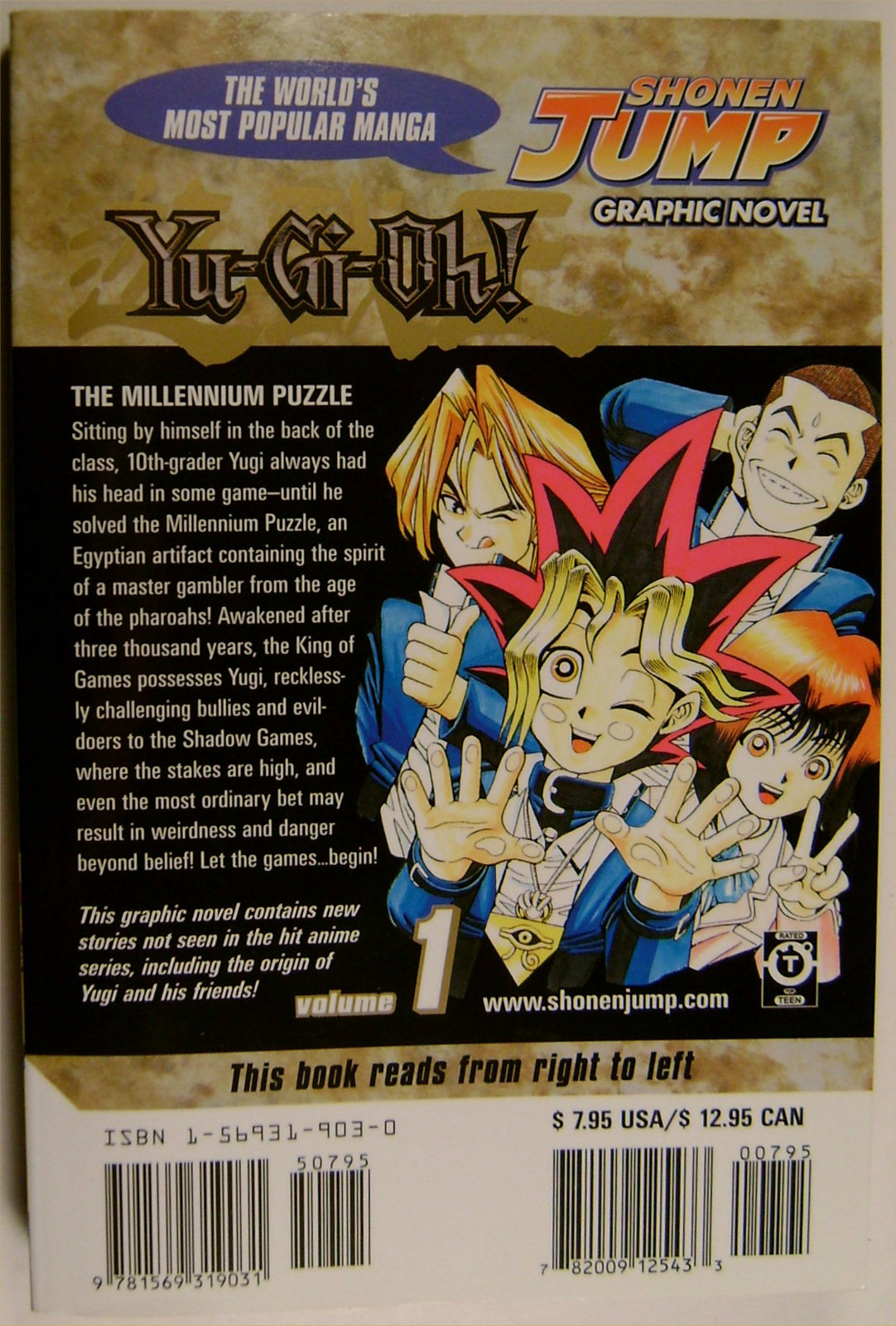 Yugioh! Book Volume 1 The Millennium Puzzle Kazuki Takahashi Shonen