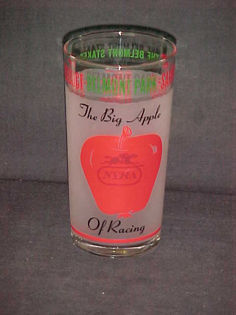 HORSE RACING GLASS BELMONT STAKES TRIPLE CROWN WINNERS