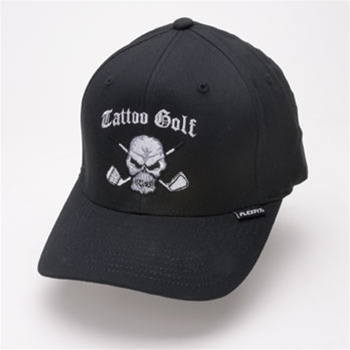 Top of the line low profile FlexFit Golf Hats. The Tattoo Golf Skull hat is 
