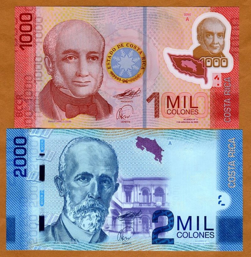 SET Costa Rica 1000 2000 Colones 2011 NEW UNC eBay