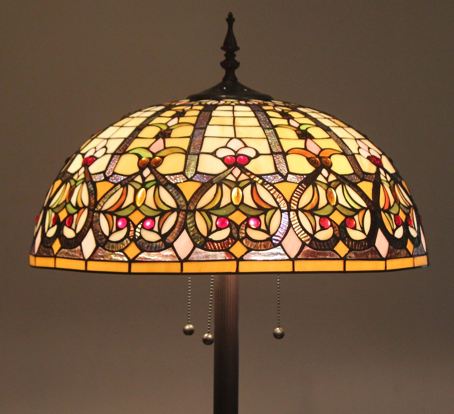 Stained Glass Floor Lamps - Warehouse of Tiffany 72 in. Antique Bronze