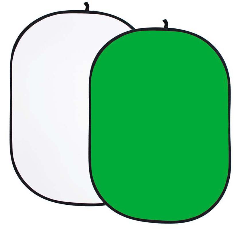 Faltreflektor, weiß und grün/greenscreen