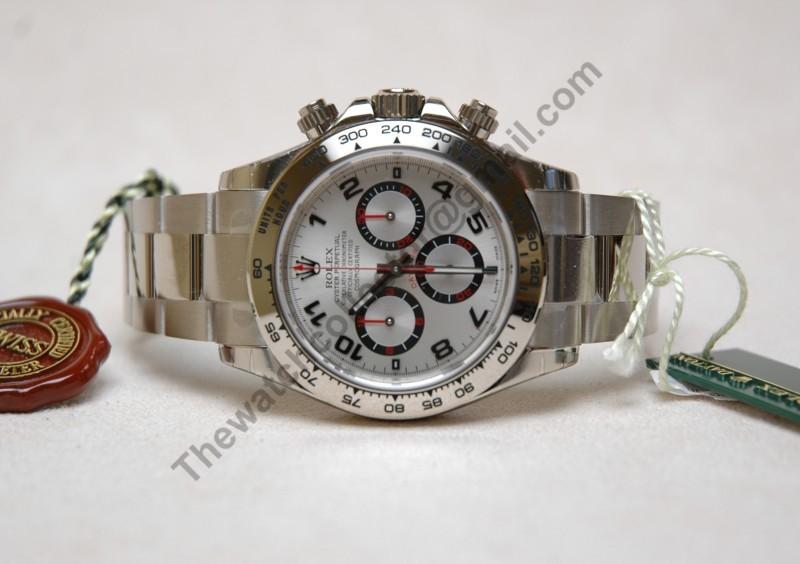 Never Worn Rolex White Gold Daytona on Bracelet-Silver 