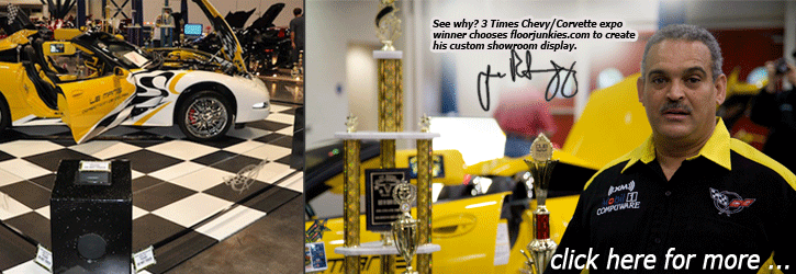 2010 Corvette Expo Winner using Garage Floor Tiles from FloorJunkies