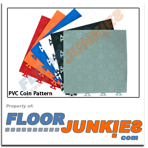 color options for interlocking pvc tile 12" X 12"
