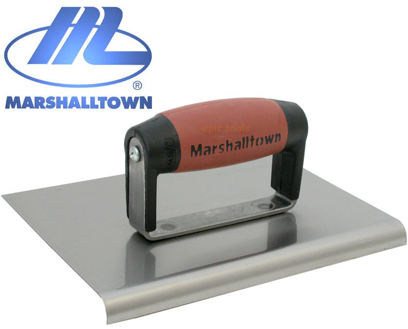 MARSHALLTOWN 8" x 6" Cement Concrete Step Edger/Edging Soft Grip Trowel