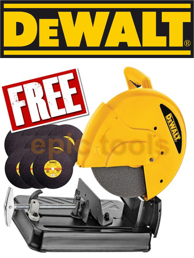 DEWALT 240v D28710 355mm 14" Metal Chop/Mitre Cut Off Saw + 10 Cutting