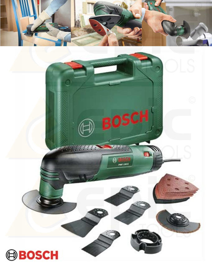 Bosch 240v Multi Function Tool + Wood/Metal Blades,Detail Sander Pad