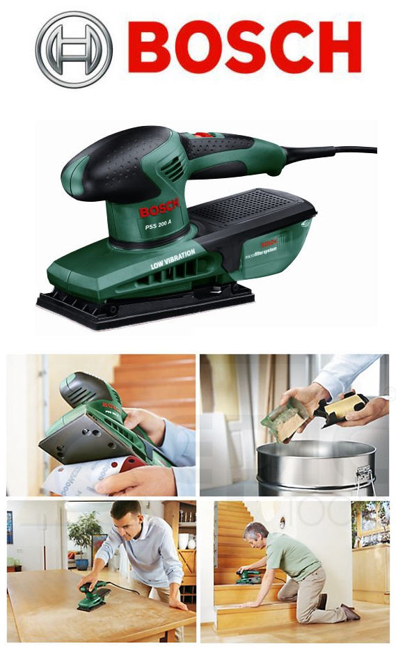 NEW BOSCH 1/3 Sheet Orbital Detail/Palm Wood Electric Sander 240v 200w