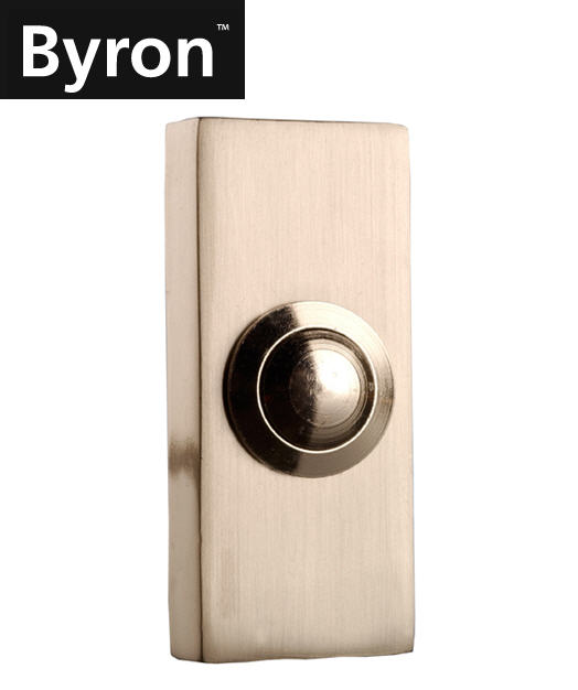 NEW Byron Wired Push Button Front/Back Door Bell Brushed Nickel Steel BYR2204BN eBay
