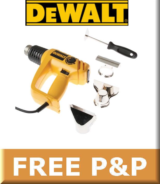 DeWalt 2000w Adjustable Heat Gun/Hot Air/Paint Stripper+Accessories