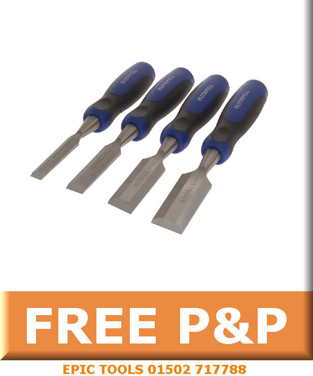 Faithfull 4 Pce Bevel Edge Stubby Butt Wood Chisel Set eBay