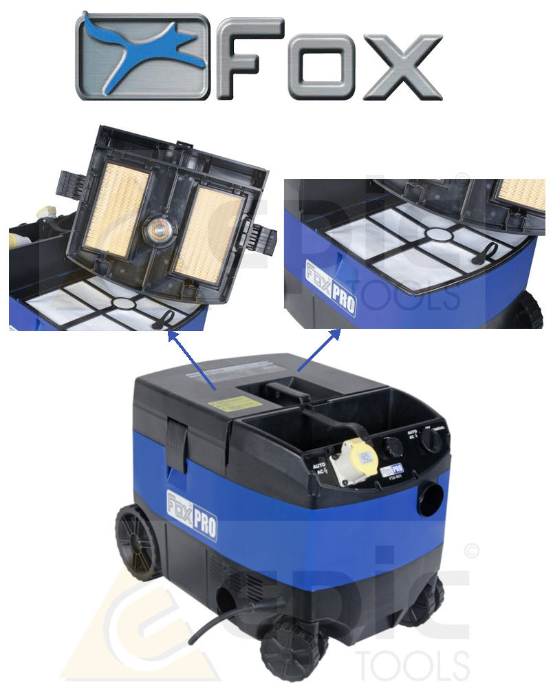 FOX Industrial 25L 110v Dust Extractor Wet/Dry Vacuum/Vac F50801