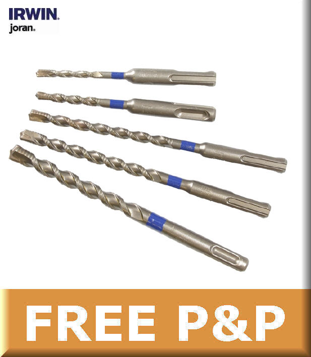 Irwin 5 Piece SDS Plus ReInforced Concrete/Masonry/Rebar Drill Bit Set