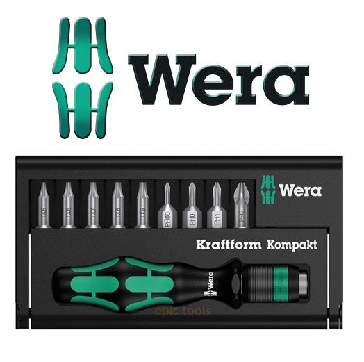 WERA Kraftform Kompakt 11 Pc Precision/Micro Torx/PH Screwdriver Bit