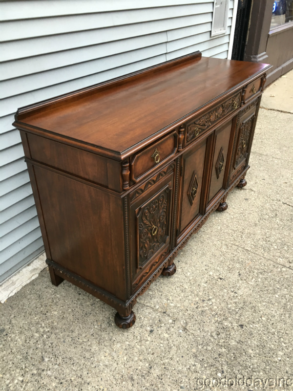 BEAUTIFULLY Carved Antique Jacobean Style 9pc Dining Room Set W ...