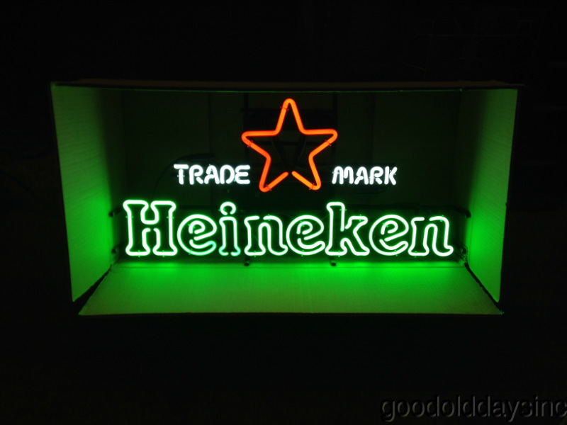 Heineken Red Star Trade Mark Neon Beer Sign Bar Light eBay