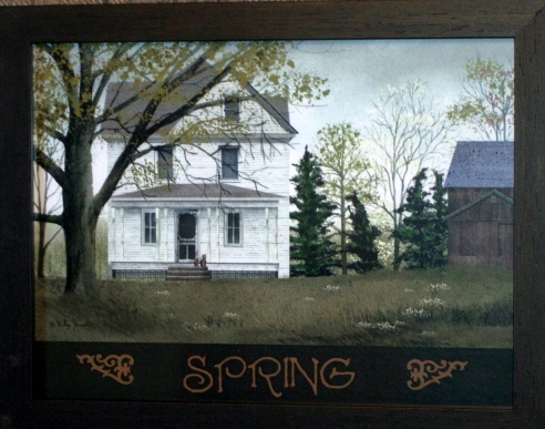 billy jacobs framed old country farm house spring