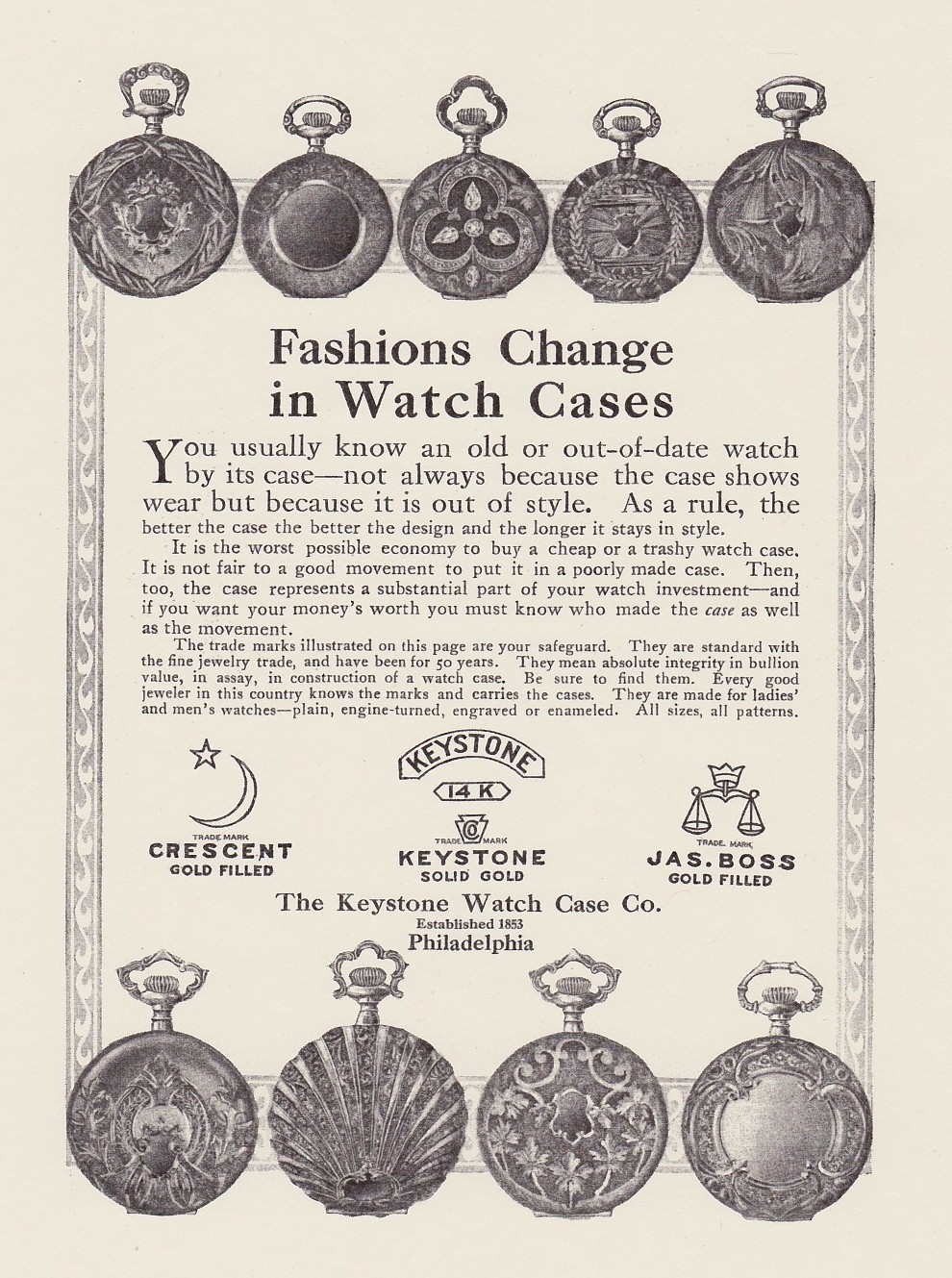 Vintage Antique KEYSTONE 14K Gold POCKET WATCH CASE AD eBay