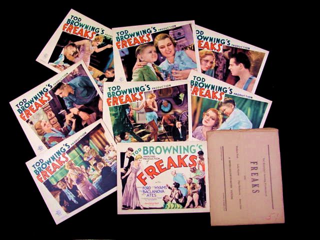 FREAKS 1932 Orig TOD BROWNING Complete Lobby Set MINT!!