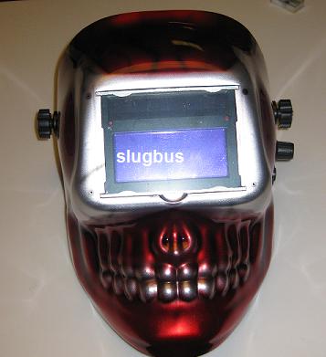 RED SKULL SOLAR AUTO DARKENING LENS WELDING HELMET NEW