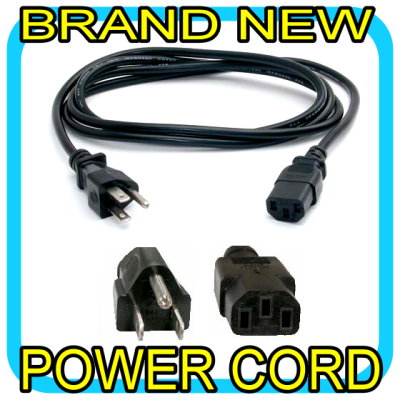 Desktop Computer PC System LCD Monitor Power Cord Cable