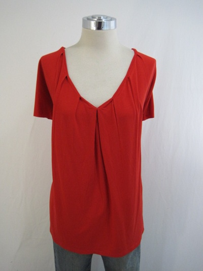 el catalogo de New Ralph Lauren CIty Red V Neck Cap Slv Shirt Large pic