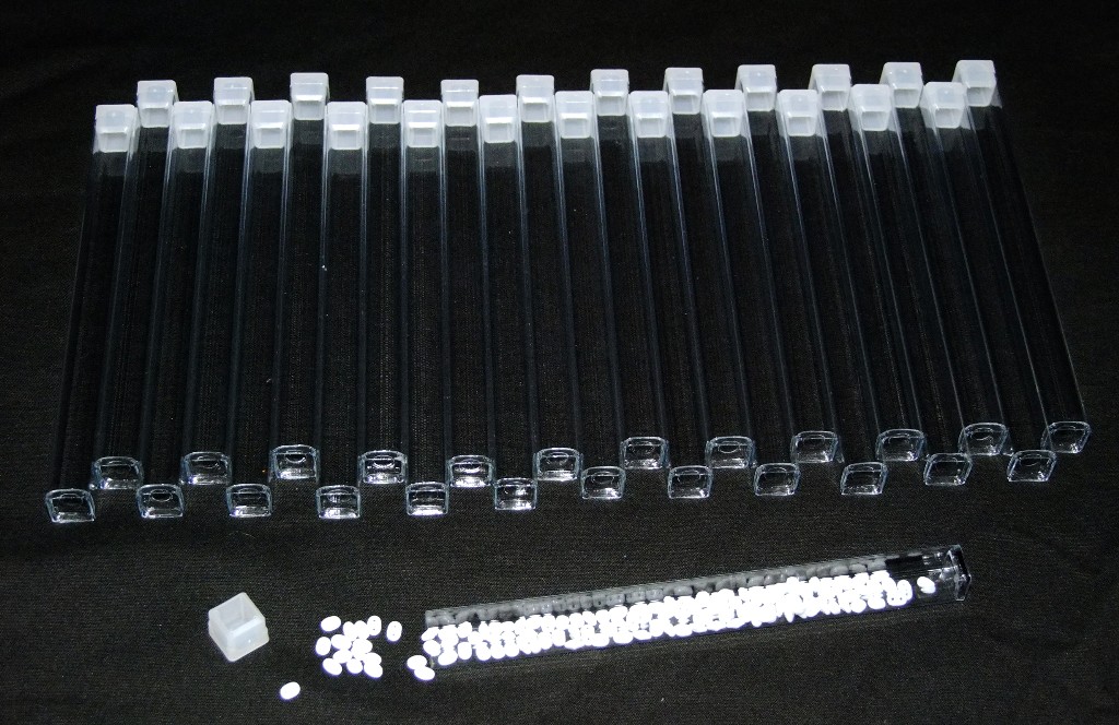 Package of 100 Square Clear Plastic Storage Tubes 6 Inch Long eBay