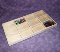 12 IN 1 NATURAL WOOD JEWELRY DISPLAY TRAY 