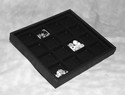 16 SLOT EARRING / JEWELRY BLACK STACKABLE TRAY