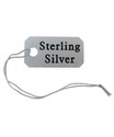 100 STRING JEWELRY TAGS IMPRINTED STERLING SILVER